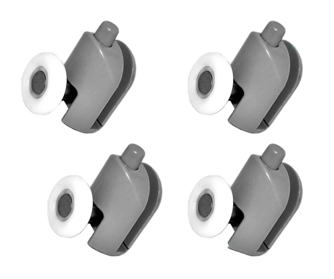 Set of 4 quality rollers and wheels for shower doors